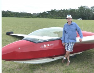 The club's K-13 two-seat glider.