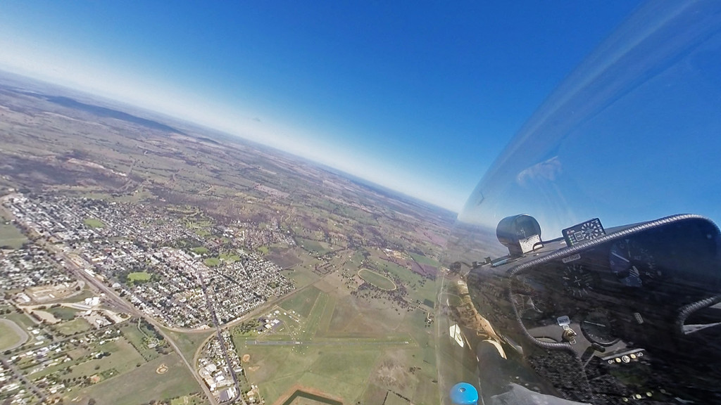 Over Cootamundra airport.