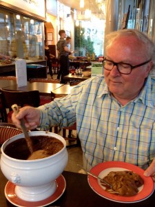 Chris with moose dollops.