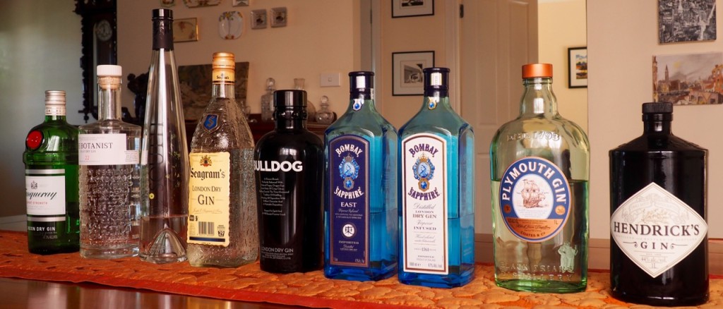 Jan's gin collection.